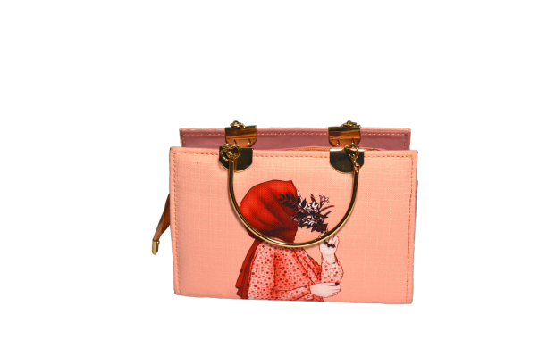 Mini Pink Bag with Hijab Girl Design